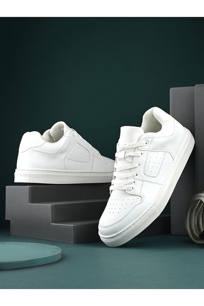 Styli Platform Sole Lace Up Court Sneakers