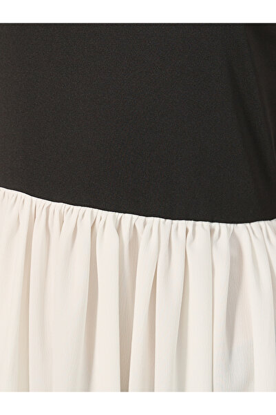 Styli Color Block Sleeveless A-Line Midi Dress