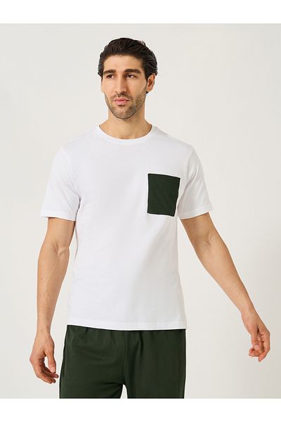 Styli Solid Contrast Pocket Detail T-Shirt and Pyjama Set