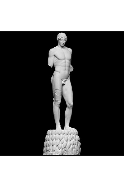 CharmFancy Antik Omphalos'lu Apollon Figür Büst Heykel Biblo 15cm