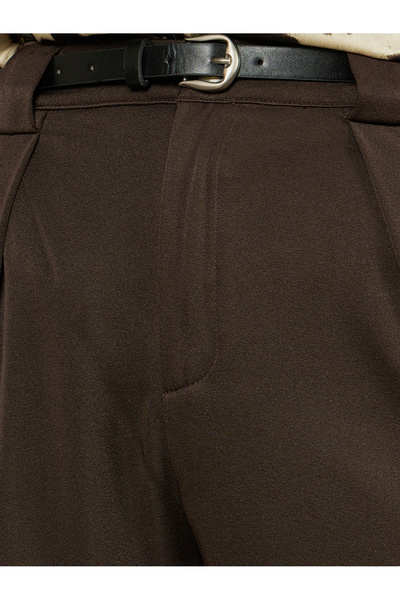 Styli Mid Rise Wide Leg Belted Pants