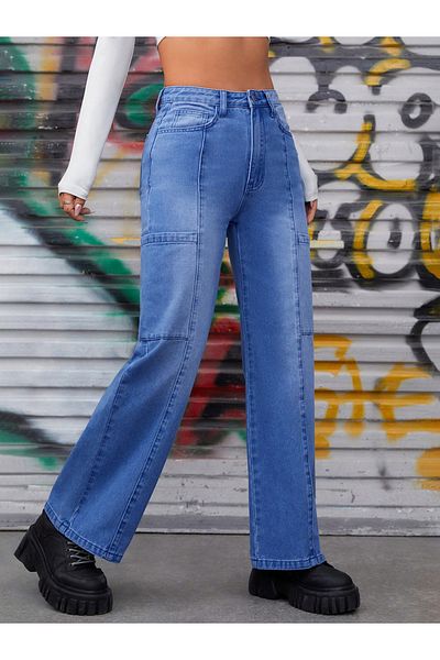 Kotty By Styli High-Rise Straight Leg Jeans