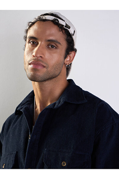 Mascln Sassafras By Styli Corduroy Elbow Patch Oversized Shirtt