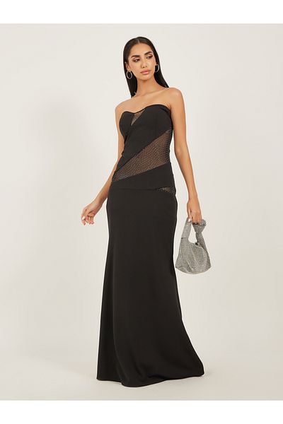 Styli Plain Off Shoulder Mermaid Maxi Dress