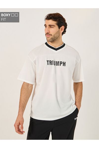 Styli Varsity Print Boxy Fit T-Shirt