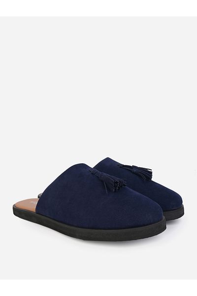 Styli Suede Clogs with Tassel Detail