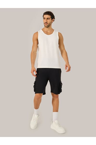 Styli Regular Fit Ribbed Round Neck Vest T-Shirt