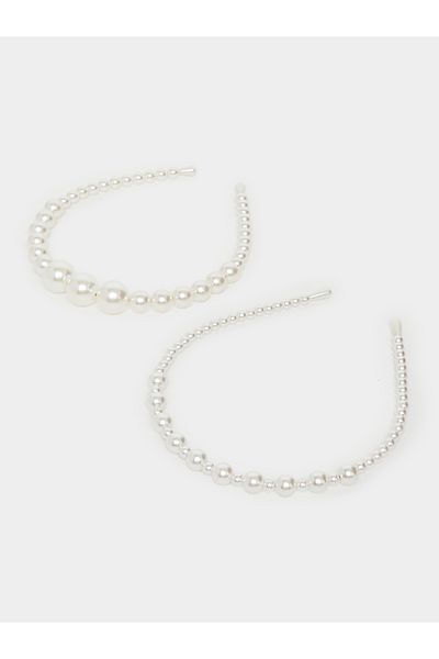 Styli Set of 2 - Faux Pearl Embellished Headband