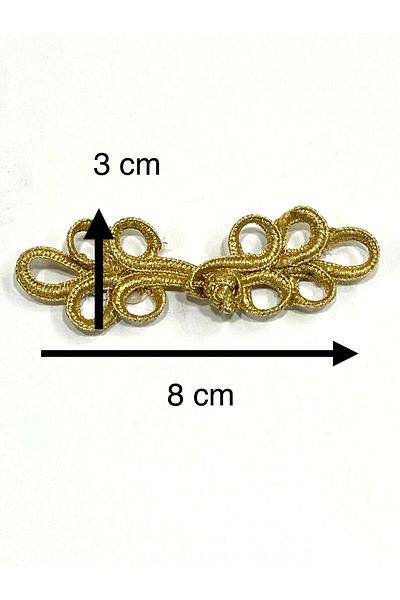 karantuhafiye Gold Small Size Knitted Button - Japanese & Chinese Knotted