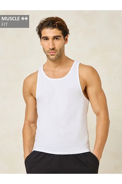 Styli Cotton Stretch Scoop Neck Vest