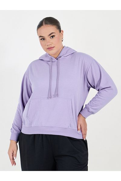 Styli Plus Size Regular Fit Regular Length Plain Hoodie