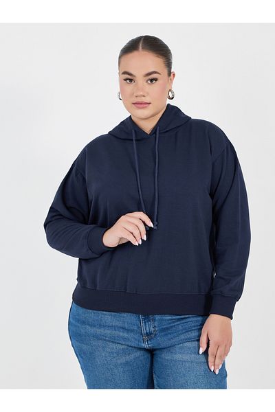Styli Plus Size Regular Fit Regular Length Plain Hoodie