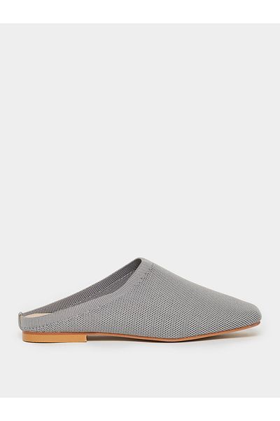 Styli Textured Knit Square Toe Mules