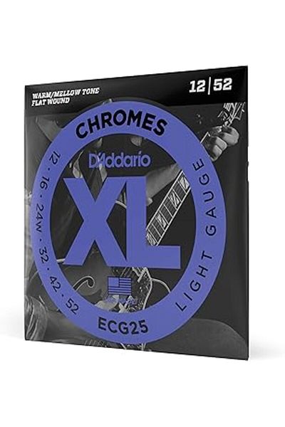 ebadi D'Addario Ecg25 Electric Guitar Strings Set, Chromes, Light Gauge (12-5