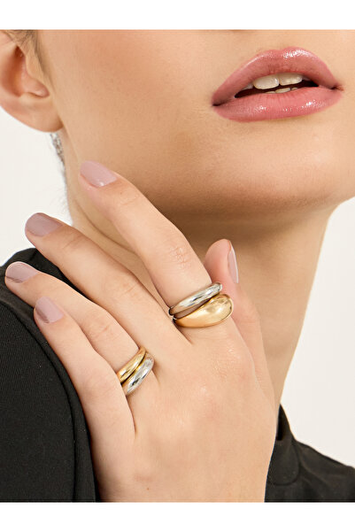 Styli مجموعة من 4 خواتم أكمام سادة