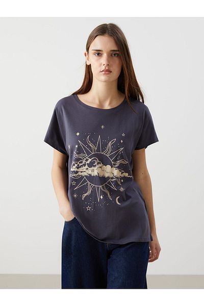 LC Waikiki New Season Crew Neck Printed Women's T-Shirt - S5Fa88Z8