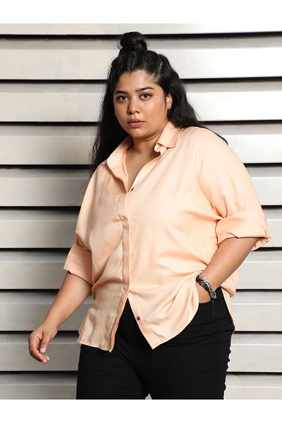 High Star By Styli Plus Size Spread Collar Boxy Fit Casual Shirt