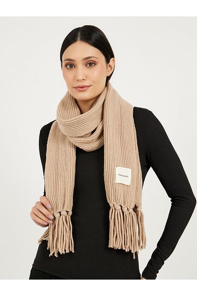 Styli Knitted Scarf with Tassel Edge