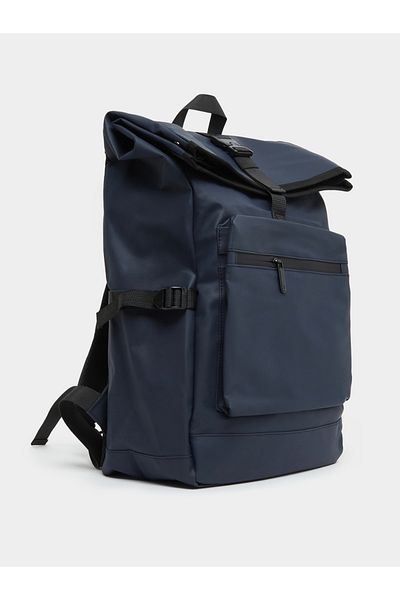 Styli Solid Backpack with Buckle Closure