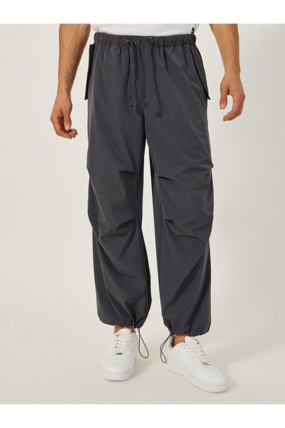 Styli Parachute Oversized Joggers with Knee Pintuck Detail
