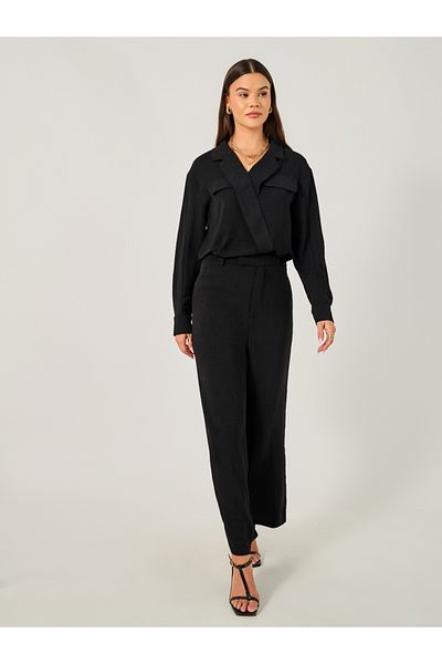 Styli High Rise Ankle Length Straight Fit Pants