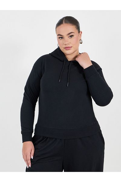 Styli Plus Size Regular Fit Regular Length Plain Hoodie