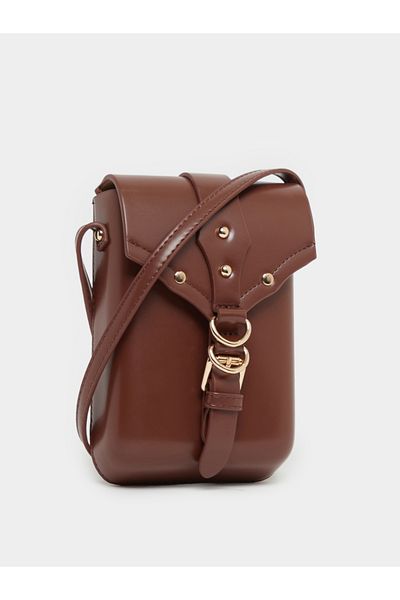 Styli Buckle Accent Crossbody Bag with Magnetic Closure