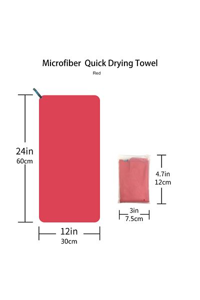 Choice 30x60cm Red Mutao Microfiber Marine Animal Beach Towel Absorbent Quick Dry Soft Yoga Swimming Resort