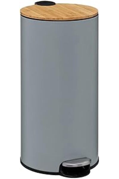 5FiveSmart 5 Five Simply Smart Bamboo Anthracite Gray 30 Liters, Trash Can