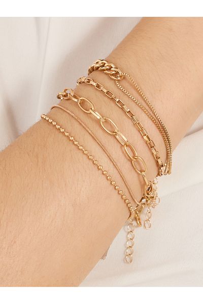 Styli مجموعة من 5 أساور سلسلة متنوعة
