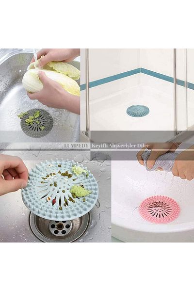 Lumpedy Practical Silicone Garbage Holder Drainer, Sink Bathroom Bathtub Strainer Drain Closer