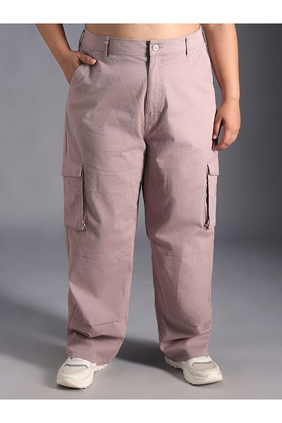 High Star By Styli Plus Size High Rise Straight Leg Cargo Pants