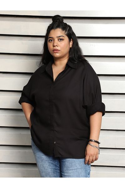 High Star By Styli Plus Size Spread Collar Boxy Fit Casual Shirt
