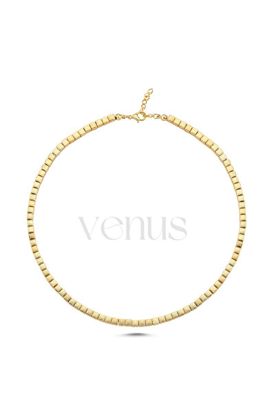 Venus Design kare gold topçuk kolye