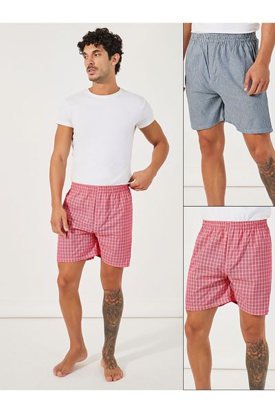 Styli Pack of 2 - Checked Assorted Woven Boxers