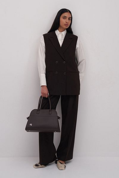 mathilda store Women's Bitter Brown Private Edition Double Breasted Vest