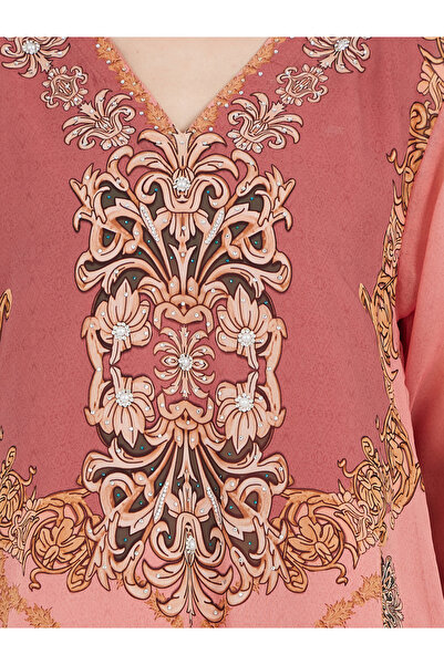 Maxim Creation By Styli Damask Print Studded Georgette Kaftan