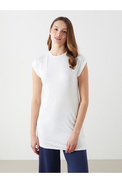 LC Waikiki Ecru Crew Neck Women's T-Shirt
