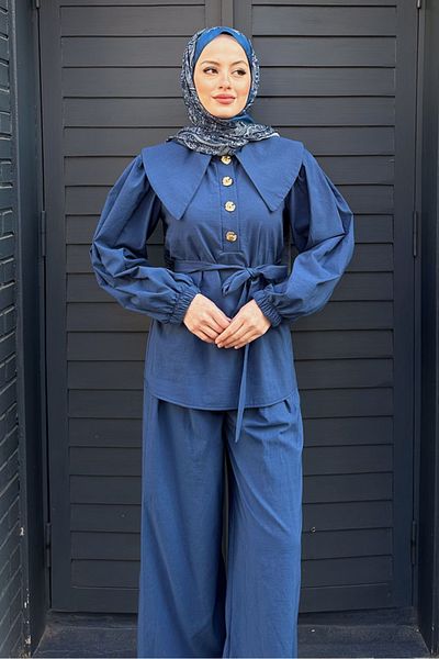 Ovn. Σετ παντελονιών Blue Elana Collar Specialty