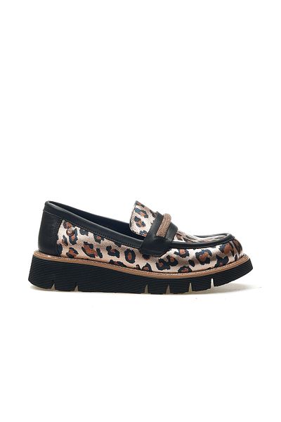 Mammamia Pantofi de damă din piele naturală Stone Casual 25y D25ya-3740 Z Leopard