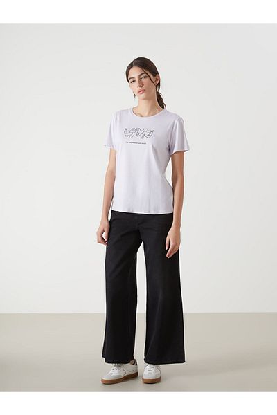 LC Waikiki New Season Crew Neck Printed Women's T-Shirt - S5Fb40Z8