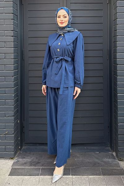 Ovn. Σετ παντελονιών Blue Elana Collar Specialty