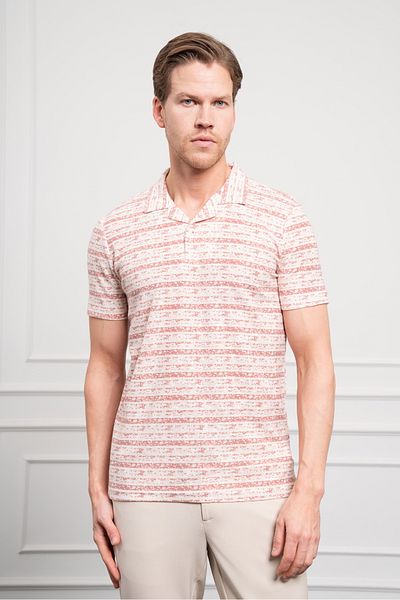 Morven Men's Tile Trend Dynamic Fit Relaxed Fit Polo Neck T-Shirt