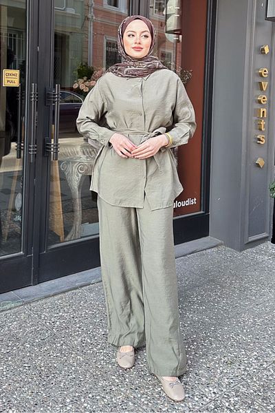 Ovn. Basic Belted Suit - Khaki