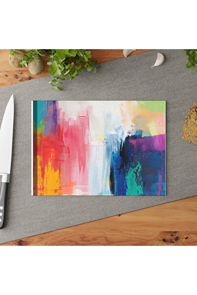 PaintedAnarchy لوح تقطيع أنيق من الزجاج المقسى - سطح غير قابل للانزلاق، مضاد ...