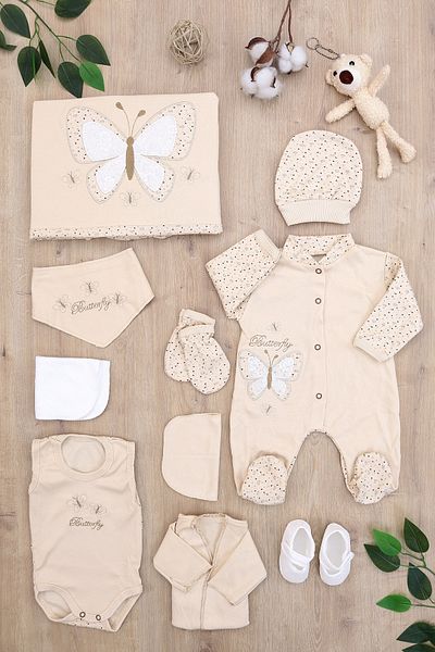 Sitilin Organic Natural Baby Playmate - 10 Piece Hospital Discharge Bodysuit Set Stl6932
