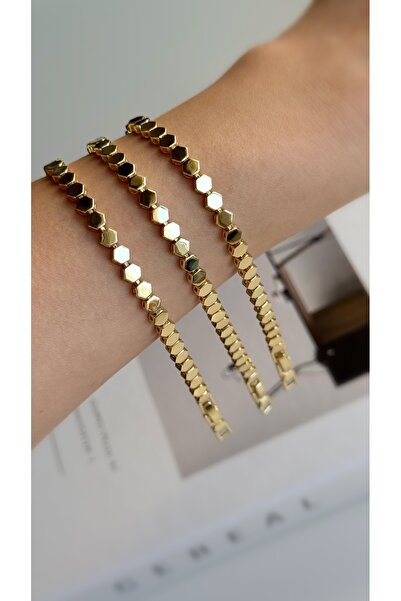 Soles 14 Ayar gold altın rengi Çelik bileklik