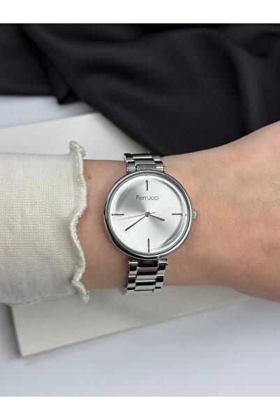 Ferrucci Gümüş Minimalist Tasarım Ferrucci Kadın Kol Saati