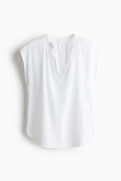 H&M Band-collar blouse
