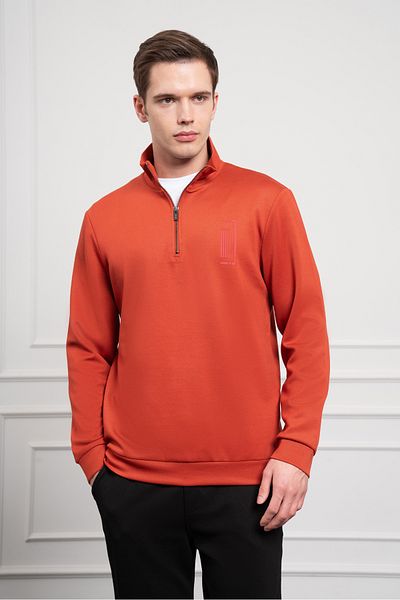 Morven Ανδρικό φούτερ με φερμουάρ Bato Collar Dynamic Fit Casual Cut